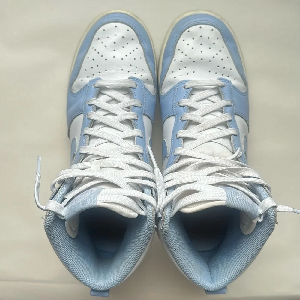 Light blue Nike high top shoes size 8.5.